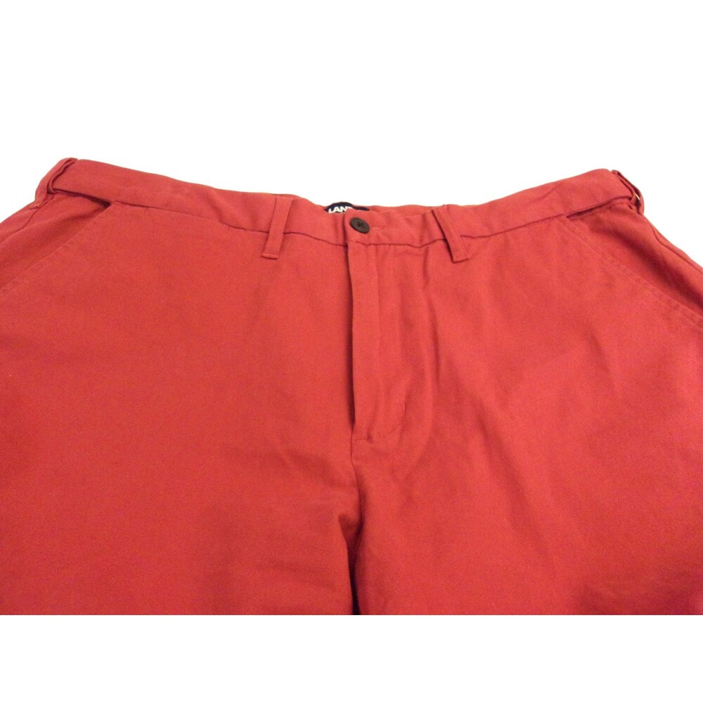 Lands' End Pants Sz. 42 Red Brushed Cotton Stretch 5-Pocket  Inseam 31.5 Mens